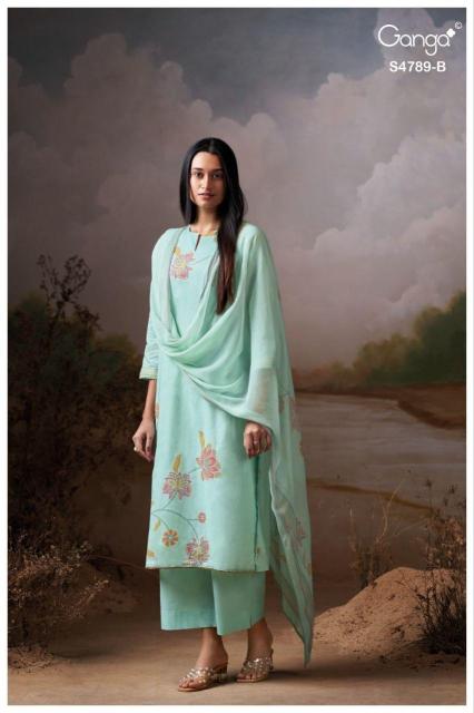 Ganga dovinia 4789 rajasthani dress material wholesale online shopping